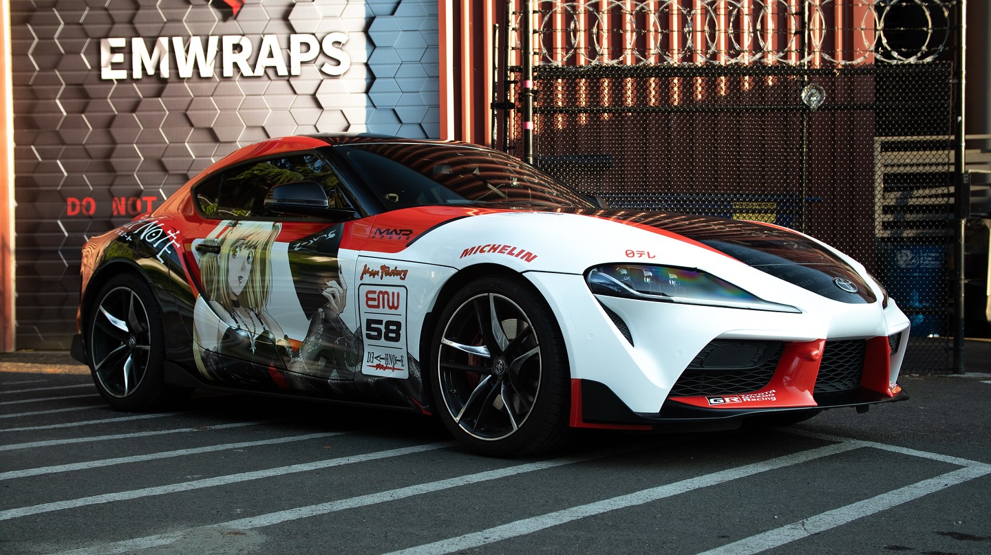 Toyota GR Supra Death Note livery — Misa Amane design