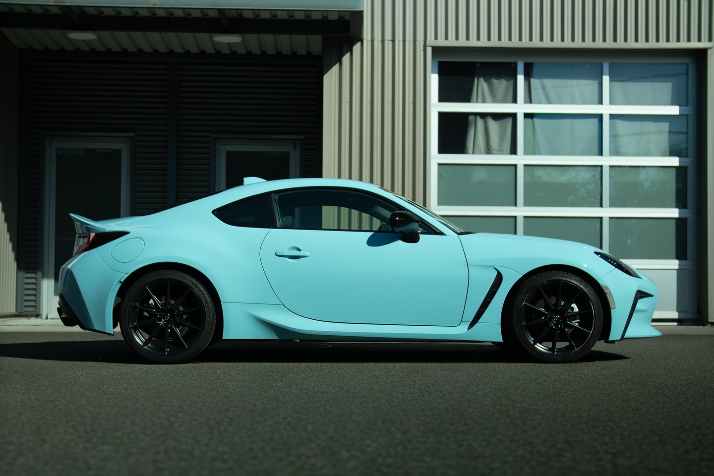 Satin teal Toyota GR86 full color change wrap by EMWRAPS